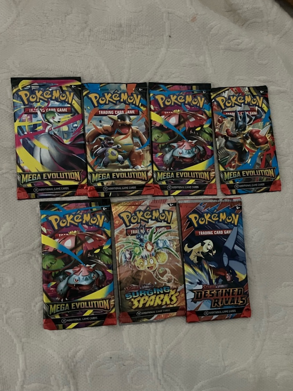 Lot of 7 New Sealed Pokemon Packs